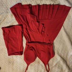 HALARA Red Midi Dress